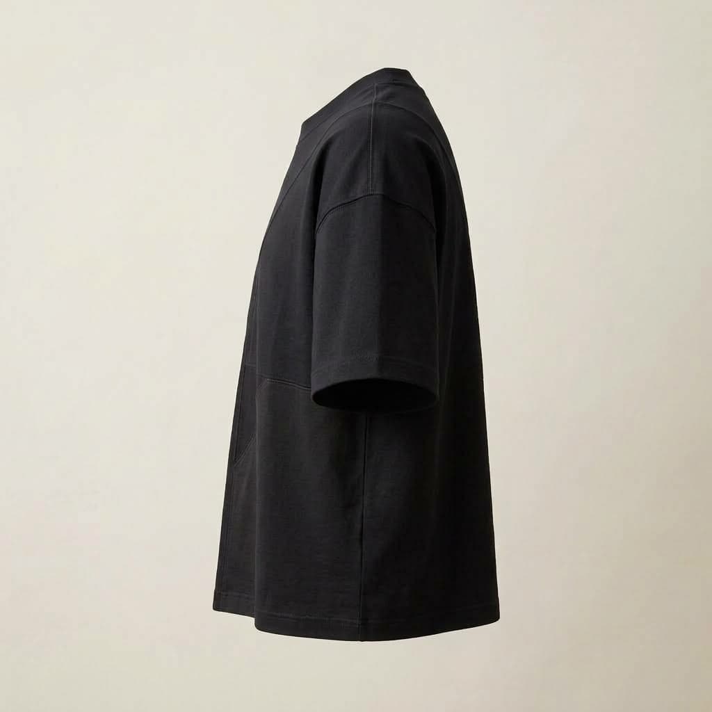 Noir Oversized Tee — Left