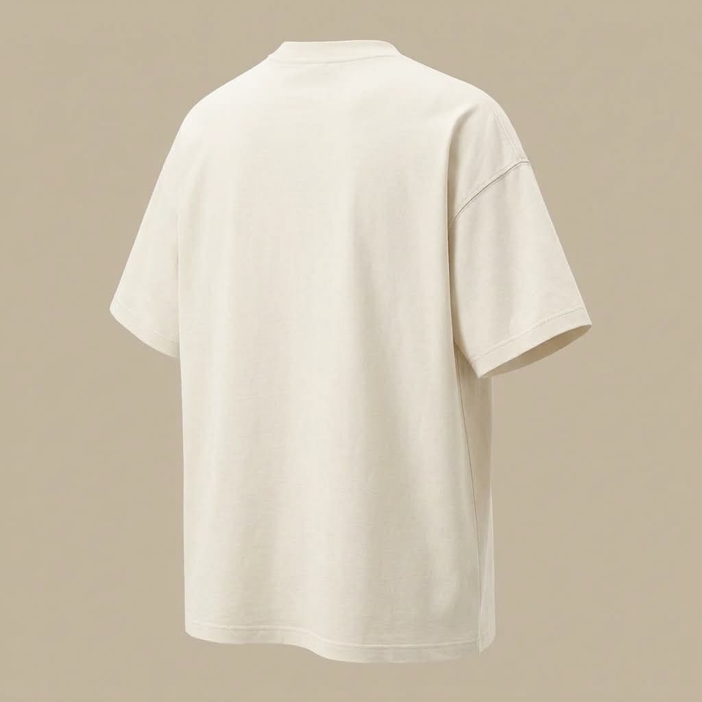 Ivory Drop Tee — ¾ Back