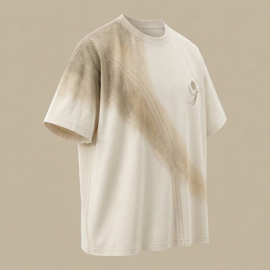 Ivory Drop Tee — ¾ Front